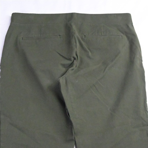 LOFT 12 Green Pull On Straight Cropped Womens Dress Stretch Pants‎ - Picture 6 of 7